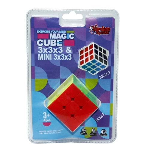 VARDEM VAKUMLU MAGİC CUBE (ZEKA KÜPÜ) MİNİ KÜP HEDİYELİ 3*3*3-FX7341