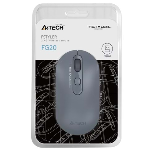 A4TECH FG20 MAVİ NANO KABLOSUZ OPTİK 2000 DPİ MOUSE