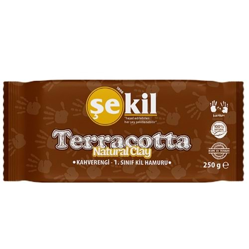 ŞEKİL SERAMİK HAMURU TERRACOTTA 250 GR KAHVERENGİ-VK250KHV