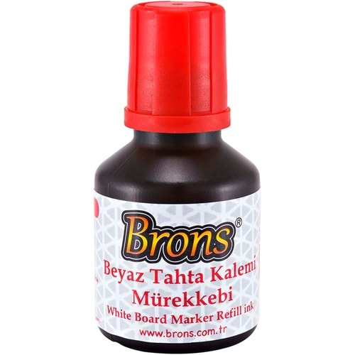 BRONS BOARD MARKER TAHTA KALEMİ MÜREKKEBİ KIRMIZI 30 CC-BR-352