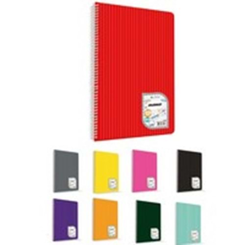 ÇINAR COLORMAXİ PP KAPAK SPİRALLİ A4 60 YAPRAK KARELİ 60/4 DEFTER-73014