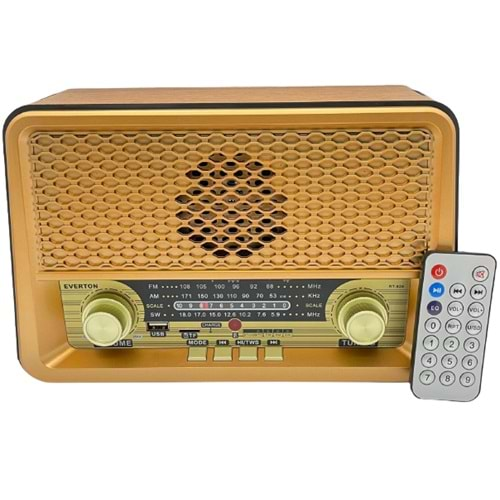 EVERTON RT-826 BLUETOOTH-USB-SD-FM KUMANDALI NOSTALJİK RADYO