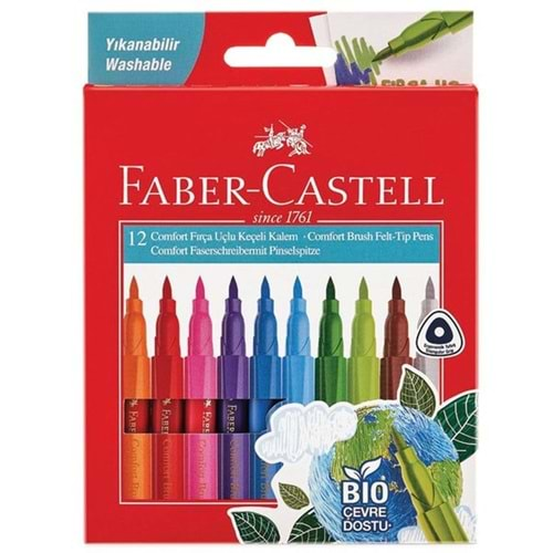 FABER CASTELL KEÇELİ KALEM BIO PLASTİK GÖVDELİ 12 Lİ-5062000009