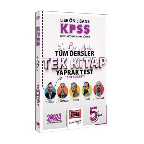 YARGI KPSS 2024 GENEL YETENEK GENEL KÜLTÜR 5 İ BİR ARADA TÜM DERSLER TEK KİTAP KONU ANLATIMI