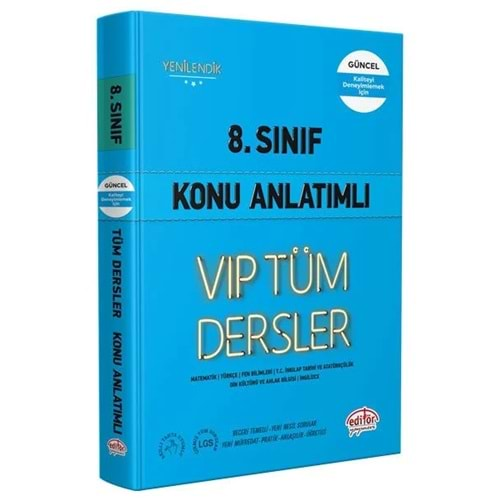 EDİTÖR 8.SINIF VIP TÜM DERSLER KONU ANLATIMLI