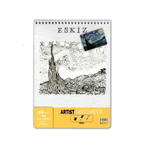 ODAK SKETCH BOOK 90 GR A5 50 YAPRAK SPİRALLİ ESKİZ DEFTERİ