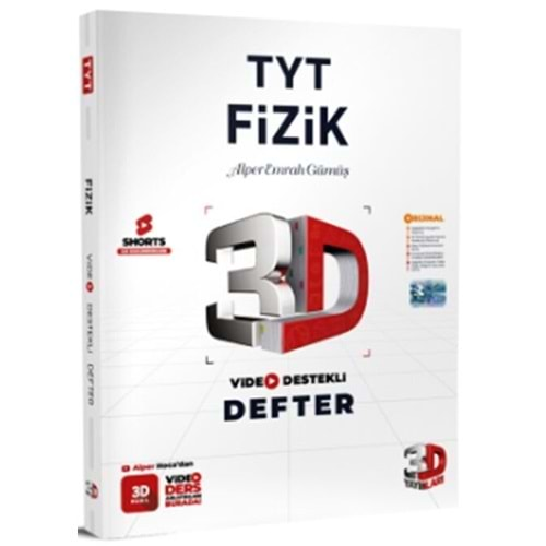 ÇÖZÜM 3D TYT FİZİK VİDEO DESTEKLİ DEFTER-2025