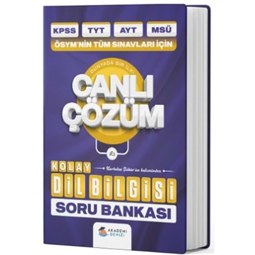 AKADEMİ DENİZİ KPSS-ALES-DGS-TYT ÖSYM NİN TÜM SINAVLARI İÇİN DİL BİLGİSİ SORU BANKASI-2024