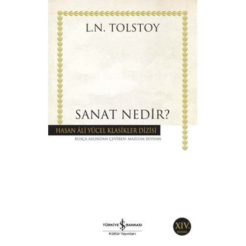 SANAT NEDİR?-L.N.TOLSTOY-İŞ BANKASI KÜLTÜR YAYINLARI