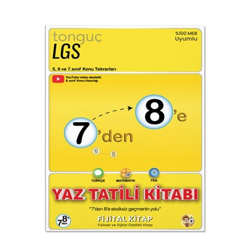 TONGUÇ 7 DEN 8 E YAZ TATİLİ KİTABI