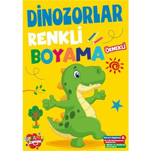 RENKLİ BOYAMA DİNOZORLAR-BOYAMA ZAMANI