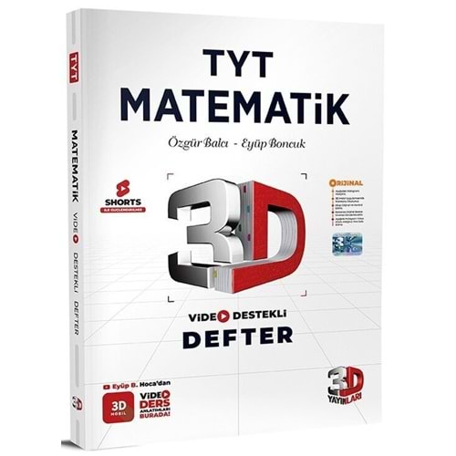 ÇÖZÜM 3D TYT MATEMATİK VİDEO DESTEKLİ DEFTER-2025