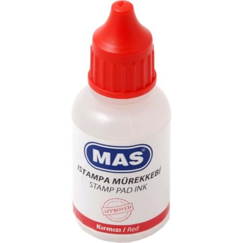 MAS ISTAMPA MÜREKKEBİ KIRMIZI 20ML- 466