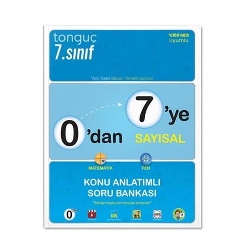 TONGUÇ 7.SINIF 0 DAN 7 YE SAYISAL KONU ANLATIMLI SORU BANKASI