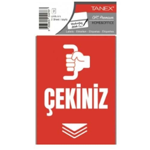 TANEX ÇEKİNİZ UYARI ETİKETİ 2 ADET-UYR-111