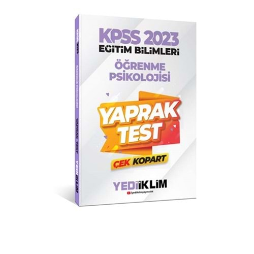 YEDİİKLİM KPSS 2023 EĞİTİM BİLİMLERİ ÖĞRENME PSİKOLOJİSİ ÇEK KOPART YAPRAK TEST