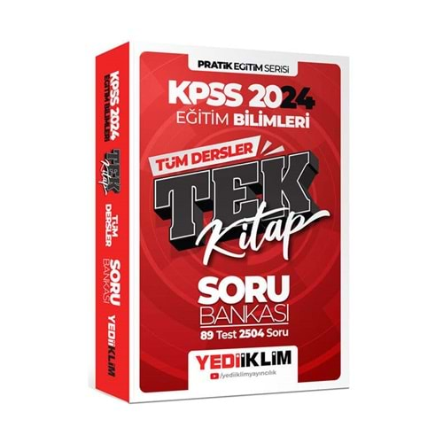 YEDİİKLİM KPSS 2024 PRATİK EĞİTİM SERİSİ EĞİTİM BİLİMLERİ TEK KİTAP SORU BANKASI