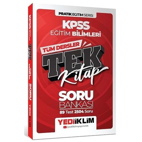 YEDİİKLİM KPSS 2025 PRATİK EĞİTİM SERİSİ EĞİTİM BİLİMLERİ TEK KİTAP SORU BANKASI