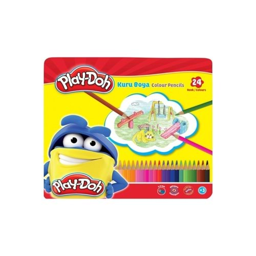 PLAY-DOH KURU BOYA TENEKE KUTU 24 RENK KU014