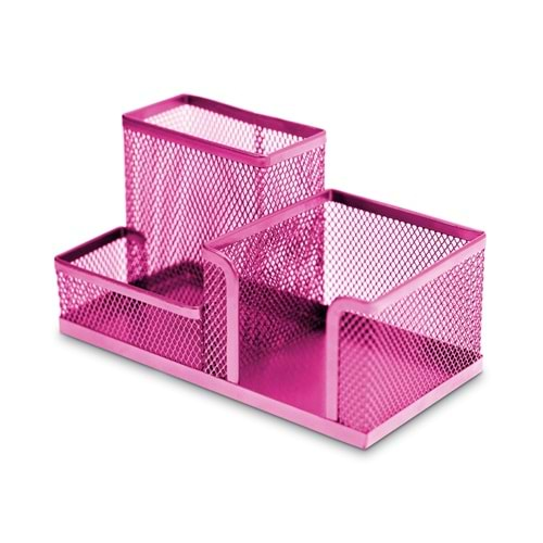 MAS METAL MESH PERFORE DESK ORGANİZER PEMBE-0529