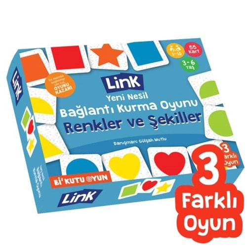 LİNK YENİ NESİL BAĞLANTI KURMA OYUNU RENKLER VE ŞEKİLLER-GÜLŞAH MUTLU-Bİ KUTU OYUN