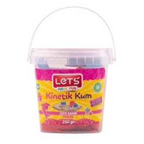 LETS KİNETİK KUM 250 GR PEMBE PLASTİK KUTU-L-10188