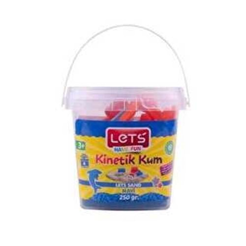 LETS KİNETİK KUM 250 GR MAVİ PLASTİK KUTU-L-10186