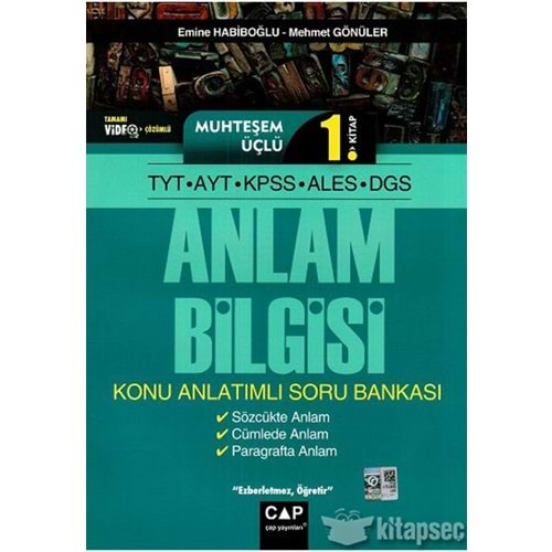 ÇAP TYT-AYT-KPSS-ALES-DGS ANLAM BİLGİSİ KONU ANLATIMLI SORU BANKASI