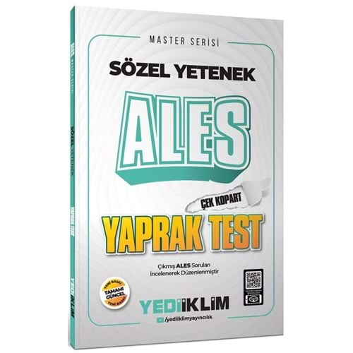 YEDİİKLİM ALES 2025 SÖZEL YETENEK ÇEK KOPART YAPRAK TEST