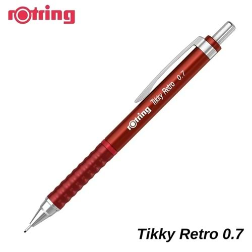 ROTRİNG TİKKY RETRO 0.7 MM VERSATİL KALEM METALİK KIRMIZI-2202631