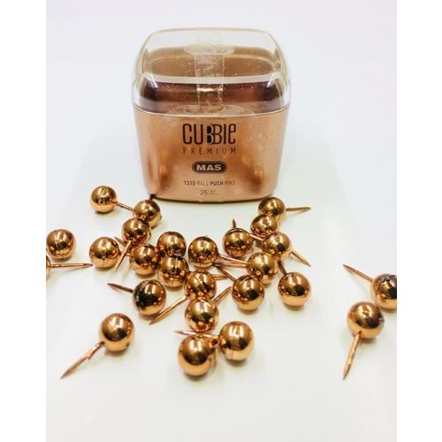 MAS CUBBİE PREMİUM ROSEGOLD TOP HARİTA ÇİVİSİ 1315