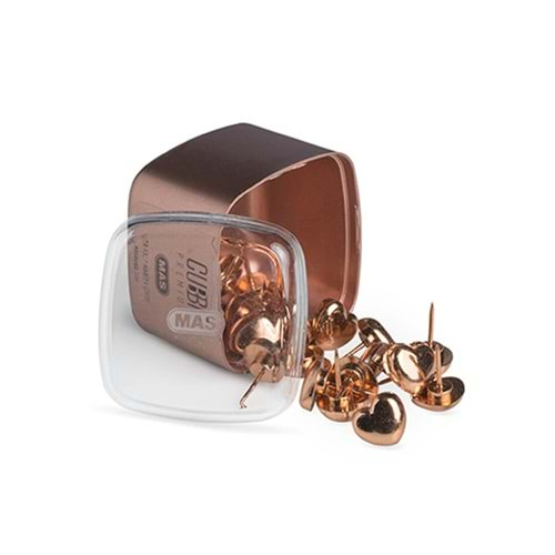 MAS CUBBİE PREMİUM ROSEGOLD KALP HARİTA ÇİVİSİ 1318