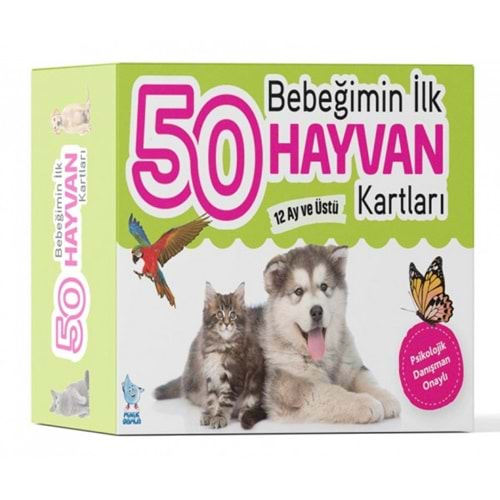 BEBEĞİMİN İLK 50 HAYVAN KARTLARI 12 AY+-MİNİK DAMLA