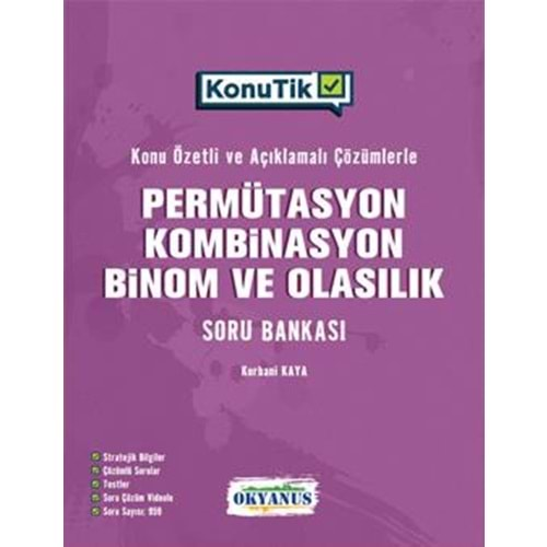 OKYANUS TYT KonuTik PERMÜTASYON,KOMBİNASYON,BİNOM VE OLASILIK SORU BANKASI