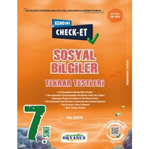 OKYANUS 7.SINIF KENDİNİ CHECK-ET SOSYAL BİLGİLER TEKRAR TESTLERİ