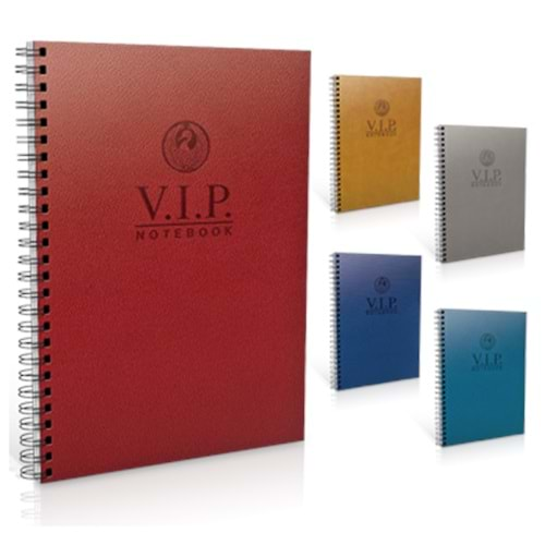 GIPTA VIP SPİRALLİ DERİ KAPAK DEFTER 17*24 140 YAPRAK KARELİ-1083