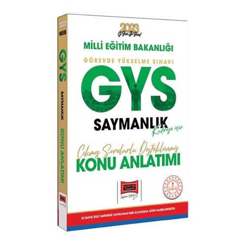 YARGI 2023 MEB GYS SAYMANLIK KADROSU İÇİN ÇIKMIŞ SORULARLA DESTEKLENMİŞ KONU ANLATIMI