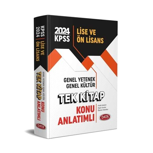 DATA KPSS 2024 LİSE VE ÖN LİSANS GENEL YETENEK-GENEL KÜLTÜR KONU ANLATIMLI TEK KİTAP