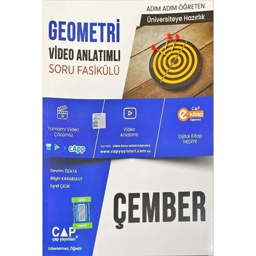 ÇAP ÜNİVERSİTEYE HAZIRLIK GEOMETRİ ÇEMBER VİDEO ANLATIMLI SORU FASİKÜLÜ-2025