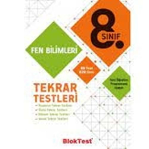 BLOKTEST 8. SINIF FEN BİLİMLERİ TEKRAR TESTLERİ-