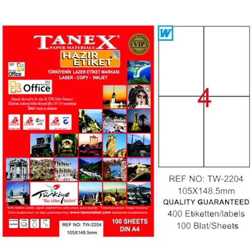 TANEX 105*148,5 LASER ETİKET-TW-2204