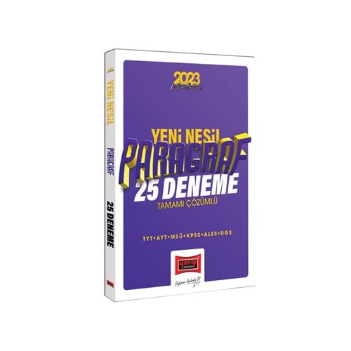 YARGI 2023 KPSS-TYT-AYT-ALES-DGS-MSÜ TAMAMI ÇÖZÜMLÜ YENİ NESİL PARAGRAF 25 DENEME SINAVI