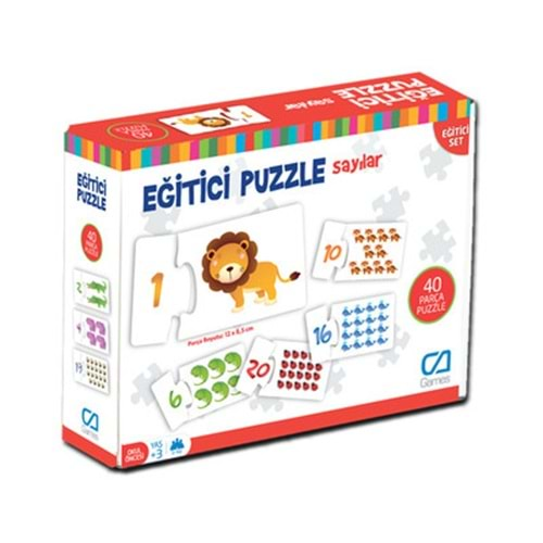 CA KUTUDA EĞİTİCİ PUZZLE SAYILAR 40 PARÇA-CA-5031