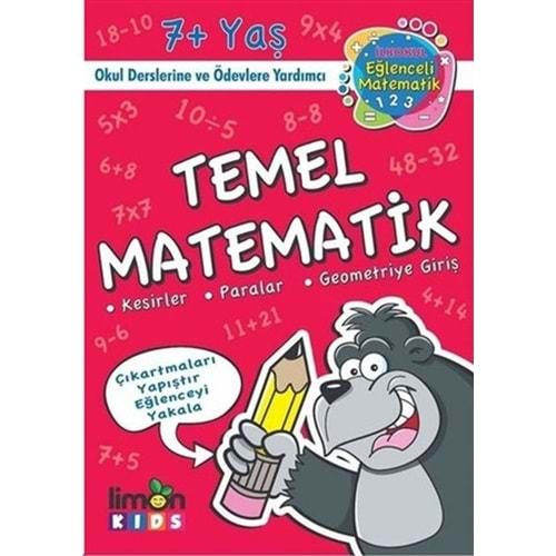 İLKOKUL EĞLENCELİ MATEMATİK TEMEL MATEMATİK 7+YAŞ-LİMON KİDS