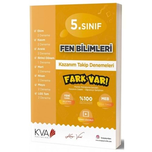 KORAY VAROL 5.SINIF FEN BİLİMLERİ KAZANIM DENEMELERİ