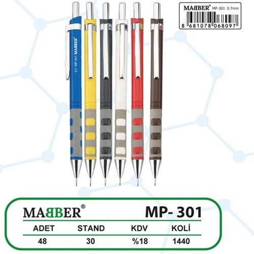 MABBER VERSATİL KALEM 0.7 MK-301