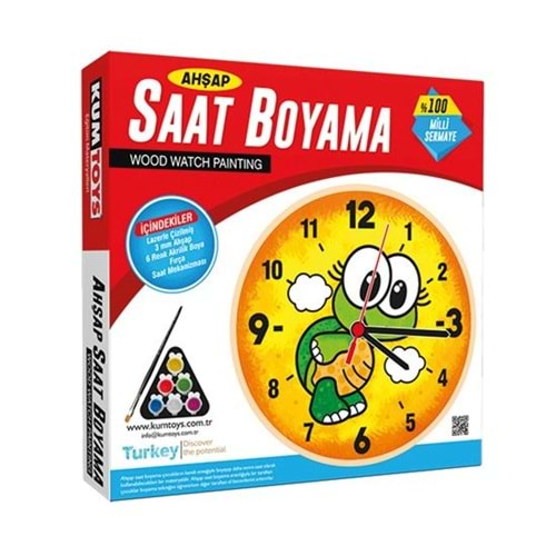 KUMTOYS AHŞAP SAAT BOYAMA-KM5302