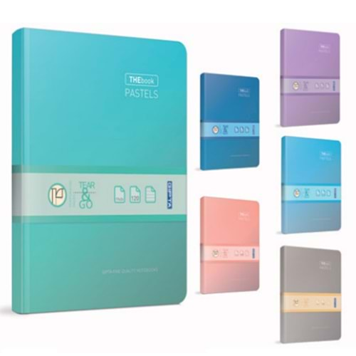 GIPTA THEBOOK PASTELS İP.DKŞ.SERT KAPAK 17*24 160 YAPRAK KARELİ DEFTER-3049