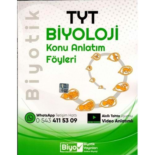 BİYOTİK TYT BİYOLOJİ KONU ANLATIM FÖYLERİ-2025