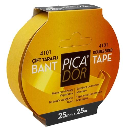 PİCADOR ÇİFT TARAFLI BANT ASKILI 25MM*25M MT 4101